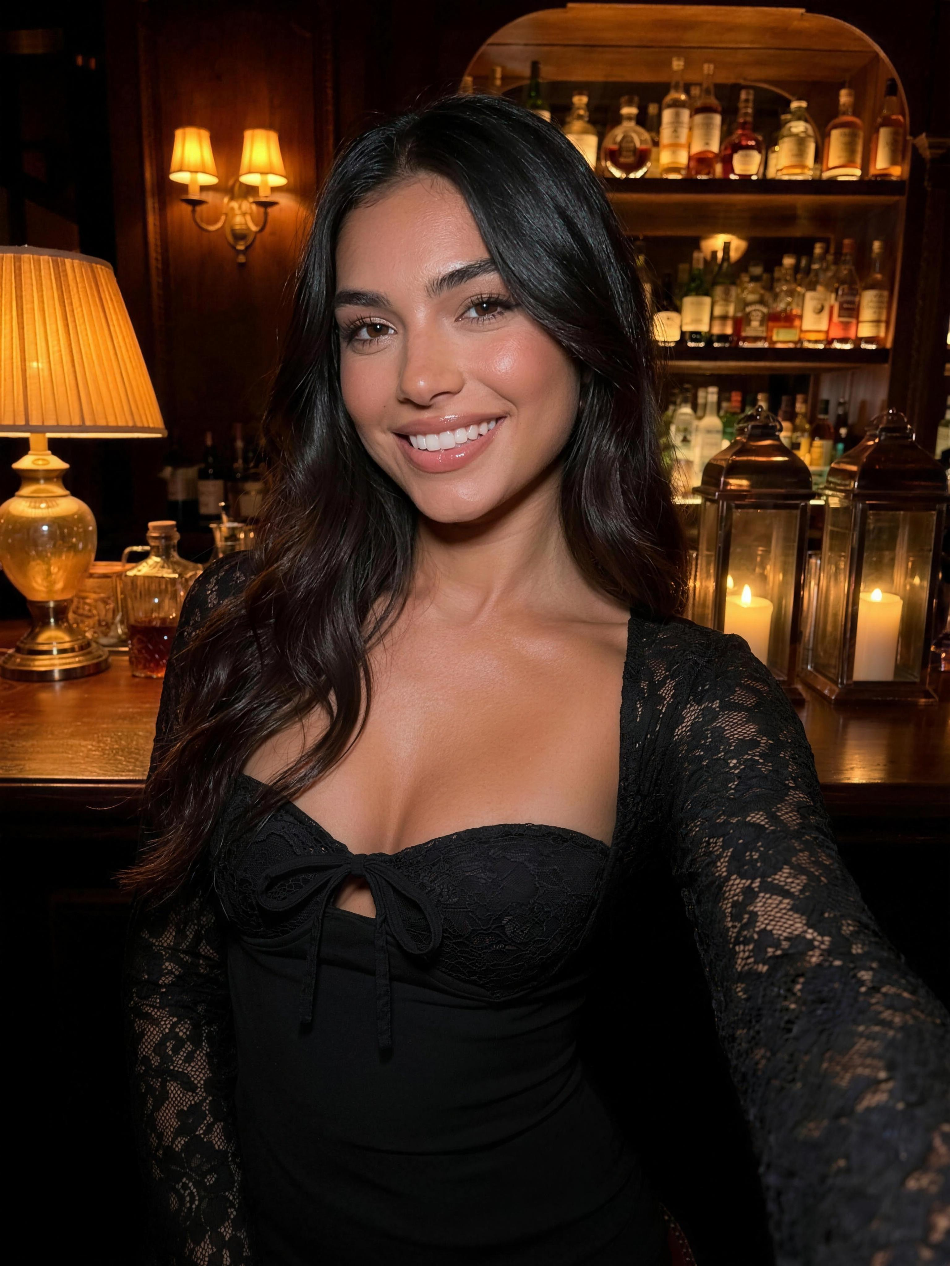 UGC selfie of a model wearing the MARTINA dress